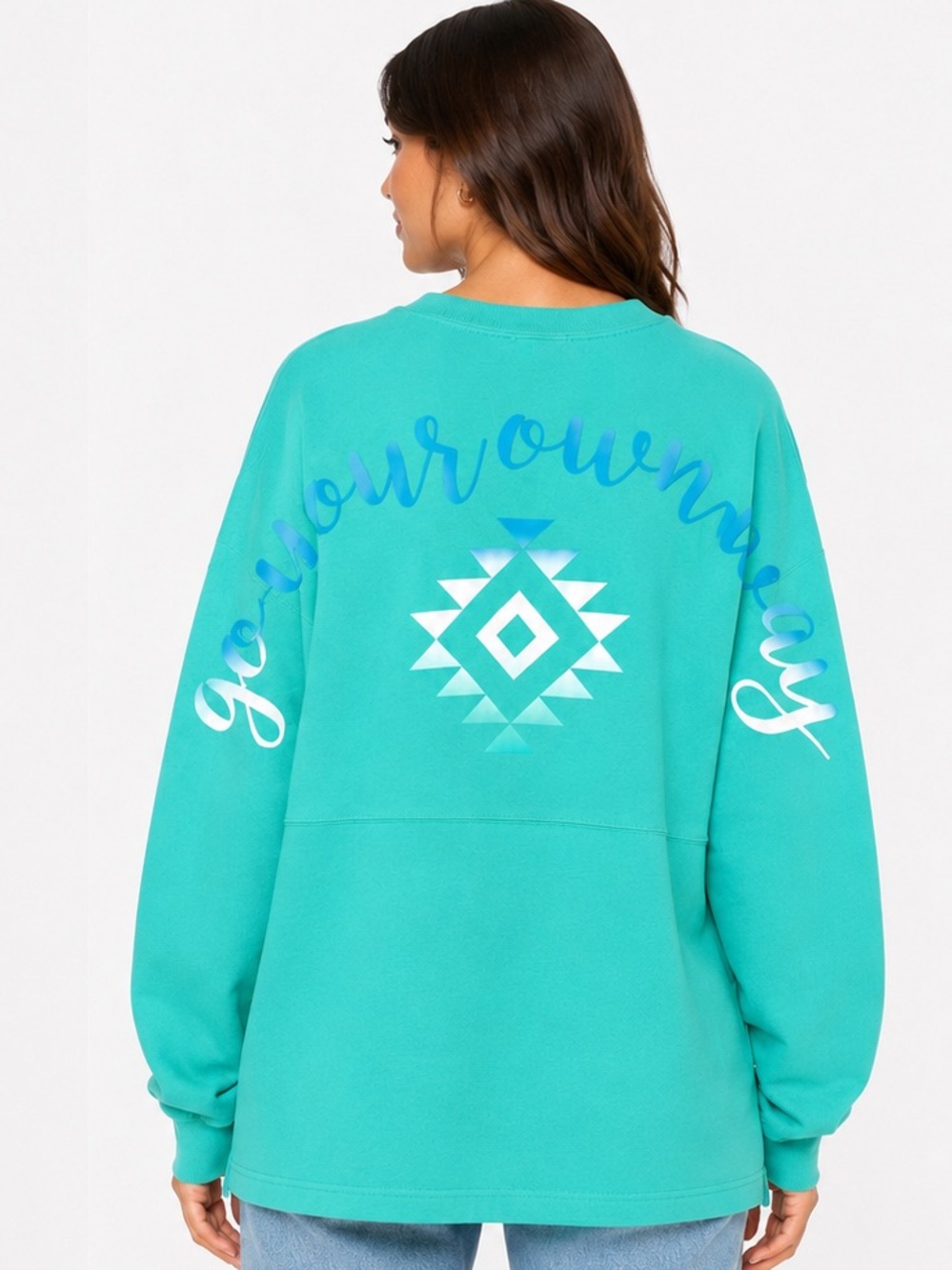Spirit Jersey Go Your Own Way Dreamcatcher Southwestern Teal XXL Made USA